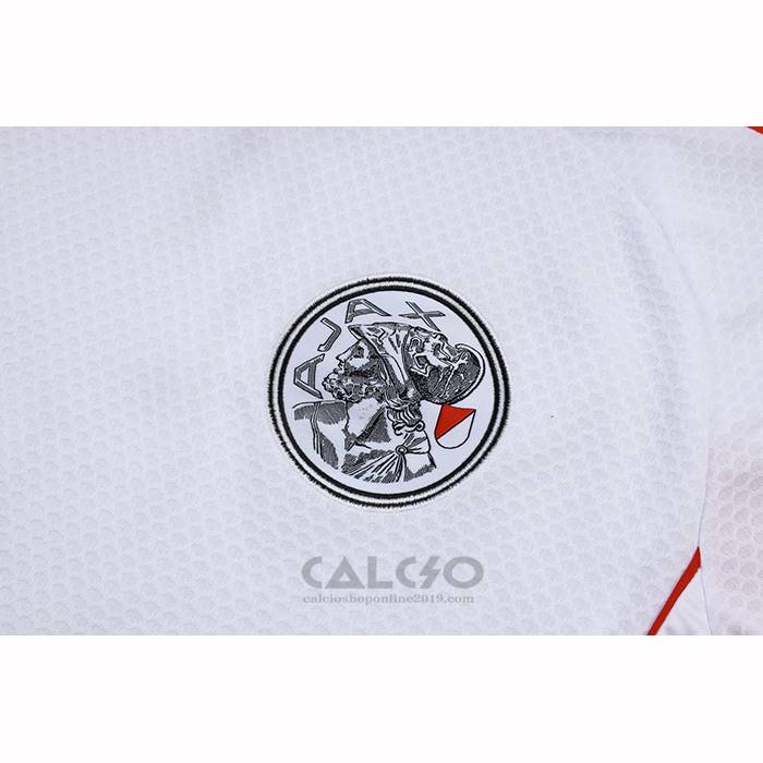 Tuta da Track Ajax Manica Corta 2025-2026 Bianco - Pantaloncini